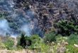 اطفای یک آتش سوزی در روستایی در حومه شهر ساحلی طرطوس