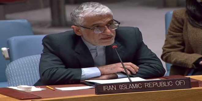 إيران تحث مجلس الأمن على إدانة اعتداءات الكيان الصهيوني على سورية