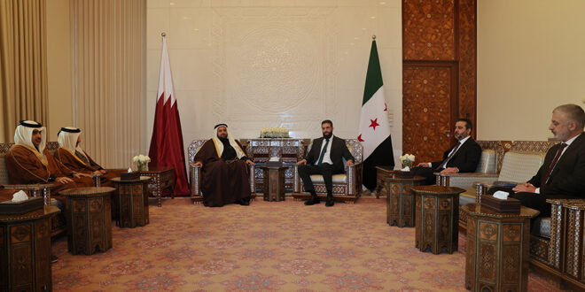 Leader Al-Sharaa receives Qatari delegation