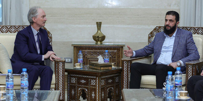 leader of the new administration in Syria al-Sharaa discusses with Pedersen necessity of reconsidering Resolution 2254