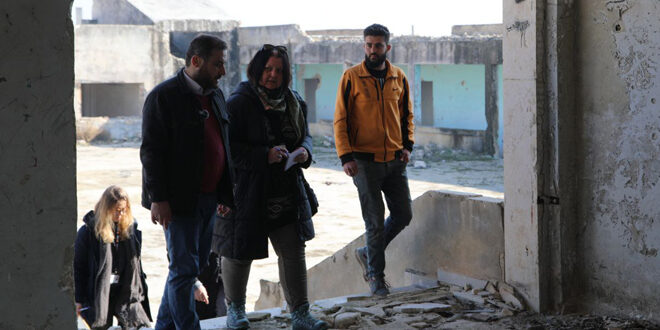 An Italian delegation briefed on the situation of schools in Idlib countryside