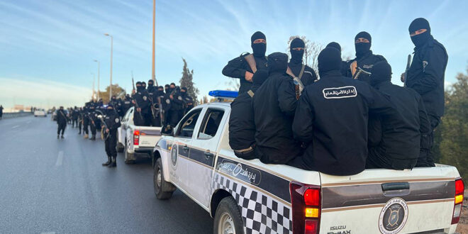 A combing security operation in Dummar area, Damascus, to search for remnants of al-Assad’s militias and seize weapons