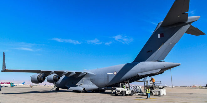 Qatari and Kuwaiti aid planes land in Damascus International Airport