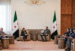 Leader Al-Sharaa meets with a delegation of the Syrian community in Britain