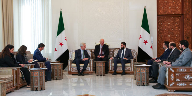 Leader al-Shara and Foreign Minister receive UNHCR delegation