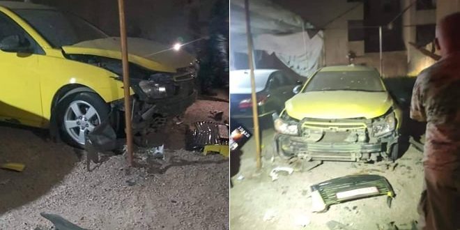 Daños materiales por explosión de un artefacto colocado en un coche en la ciudad de Qamishli, Hasakeh