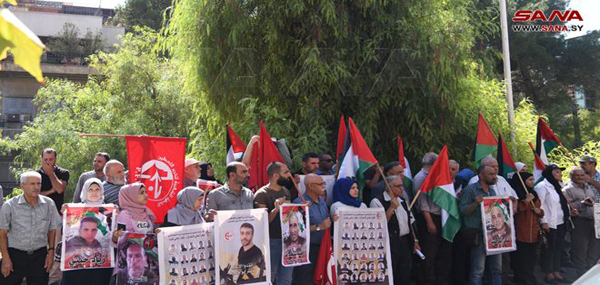 Acto solidario en Damasco con los prisioneros y detenidos en las cárceles del ocupante israelí