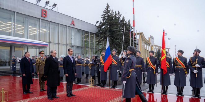 El presidente al-Assad llega a Damasco tras una visita oficial a la Federación Rusa que duró tres días