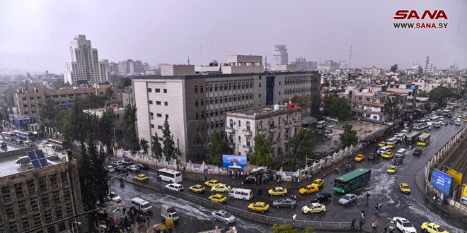 Damasco presenció, esta tarde, lluvias torrenciales inusuales (+fotos)