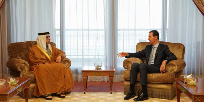 Presidente Al-Assad y Vicepresidente de EAU analizan relaciones bilaterales y acción árabe conjunta