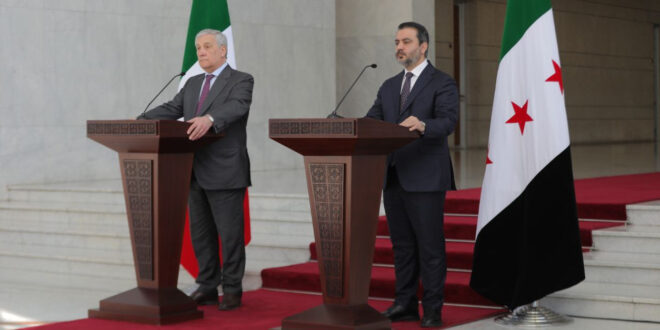 Lo más destacado de la conferencia de prensa del canciller sirio, Asaad Al-Sheibani, con su homólogo italiano, Antonio Tajani