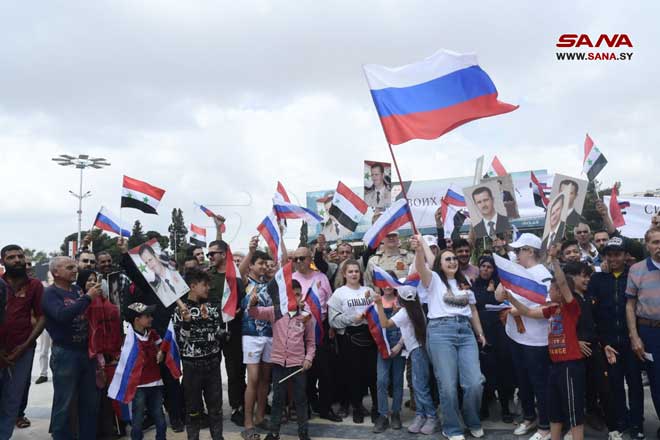 روسی ها مقیم در حلب سالگرد پیروزی بر نازیسم را جشن می گیرند 5-5-2022