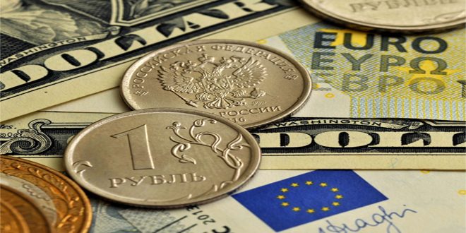 افزایش ارزش روبل روسیه در برابر دلار و یورو 