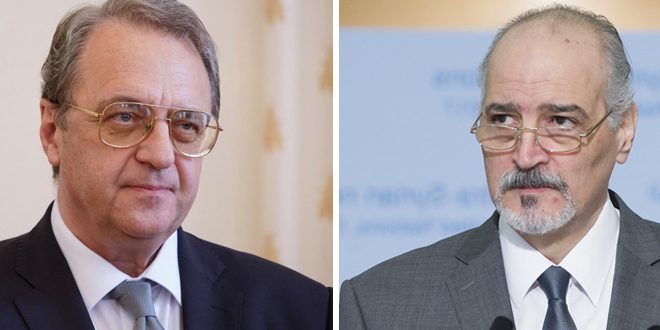 گفتگوی بوگدانوف و الجعفری در مورد همکاری های چند جانبه روسیه و سوریه