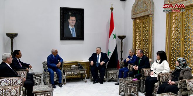 گفتگوی صباغ با سفیر موریتانی در دمشق در خصوص توسعه روابط دو کشور در حوزه پارلمانی