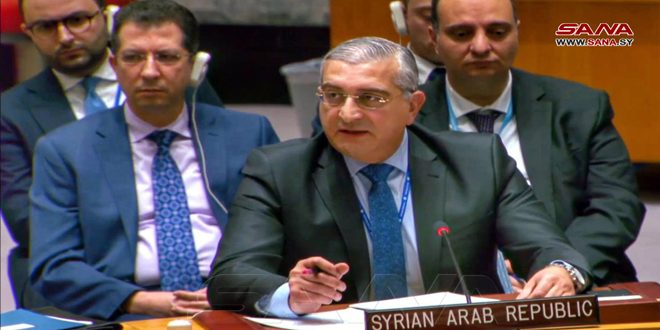 L’ambassadeur Al-Dahhak : Washington sous-estime la communauté internationale en empêchant le Conseil de sécurité de mettre fin à l’agression de l’occupant contre le peuple palestinien et à ses attaques contre la Syrie