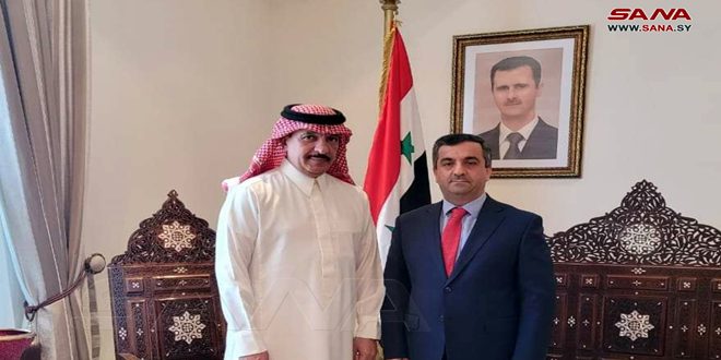 השגריר הסעודי מבקר בשגרירות סוריה במוסקט