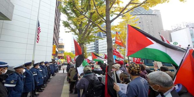 שתי הפגנות בפראג ואוסקא כאות סולידריות עם העם הפלסטיני וגנות התוקפנות הישראלית עליו
