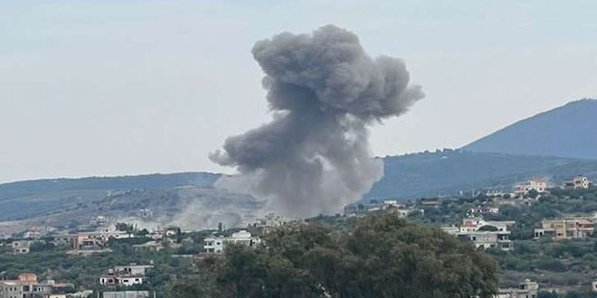 האויב הישראלי ממשיך בהפצצת עיירות ואזורים בדרום לבנון