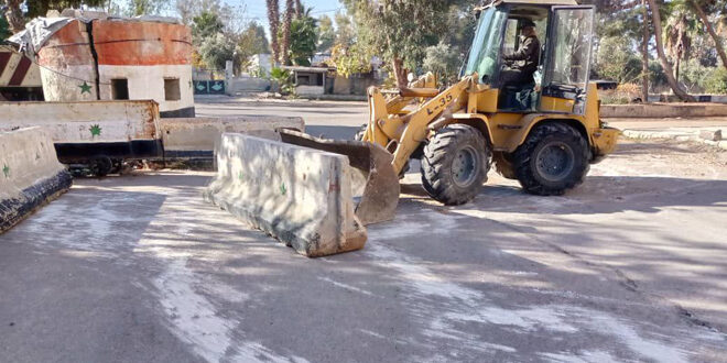 הסרת סוללות העפר מכל שכונות וכיכרות מחוז דרעא