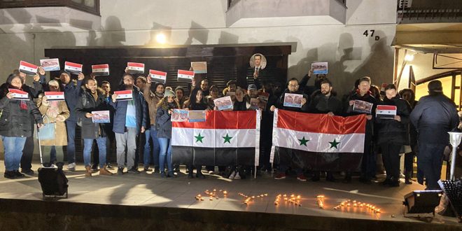 وقفات تضامنية لطلبة سورية في عدد من دول العالم لدعم جهود الإغاثة ومناشدة المجتمع الدولي لرفع العقوبات الجائرة على سورية